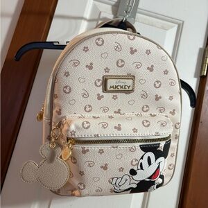 Disney Mickey Mouse Beige and Black Backpack